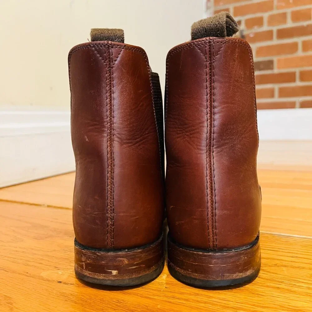 Loake 290T Chelsea Polished Brown Leather Boots Mens US 7 Handmade in England